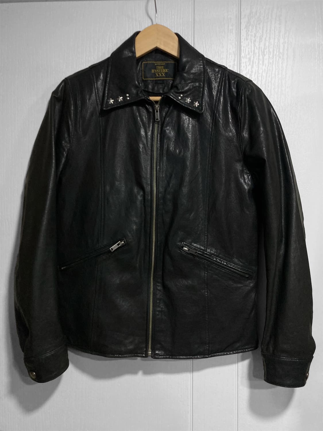 09AW 히스테릭 글래머 스터드 가죽 자켓 상품이미지1