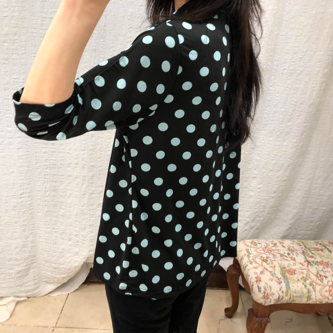 Mint polka blouse 상품이미지2