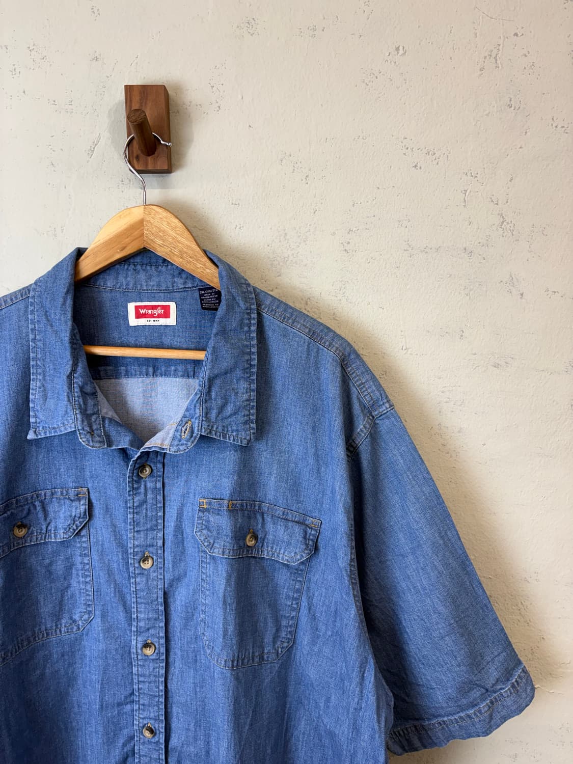 랭글러 빈티지 데님 반팔 셔츠 상품이미지2