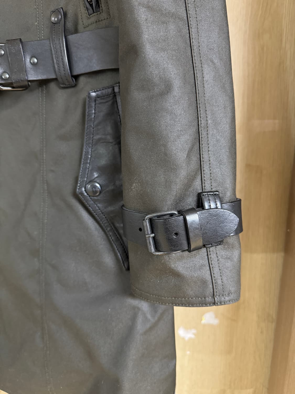 디젤 여성 왁스 자켓 레더 패치 xs 상품이미지4