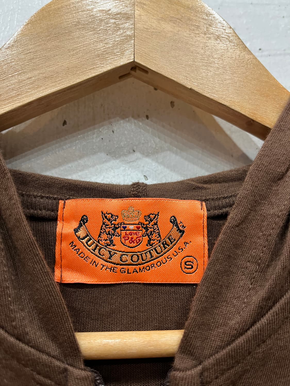쥬시꾸뛰르 브라운 후드집업 Made in USA 상품이미지5