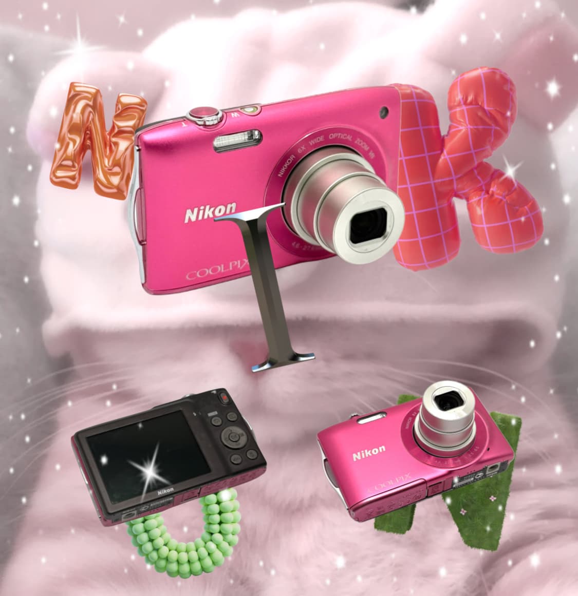 [연예인픽&뽀용!] 니콘 Coolpix S3300 핑크 디지털카메라 상품이미지1