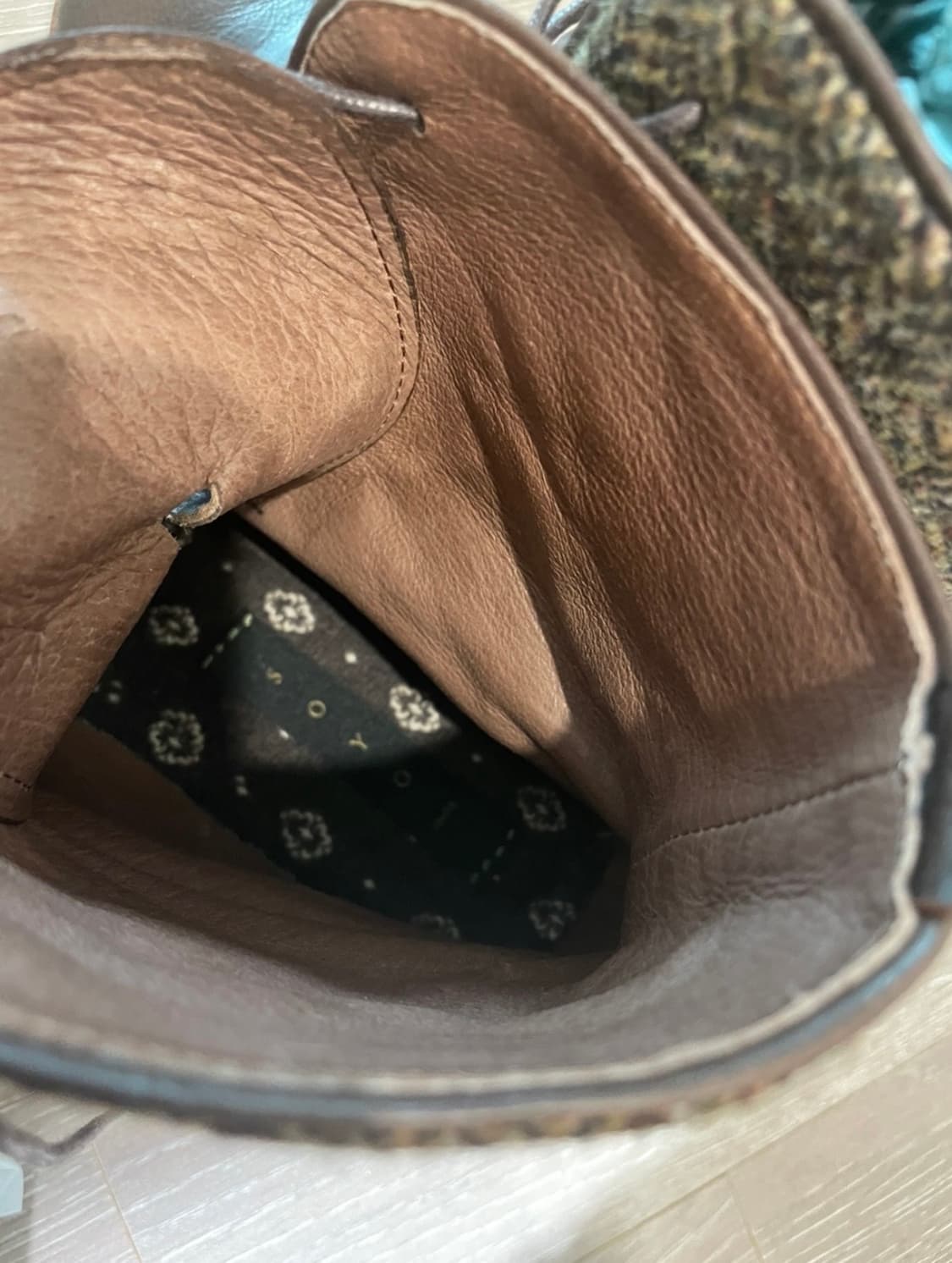 해리스트위드 가죽 부츠 상품이미지3