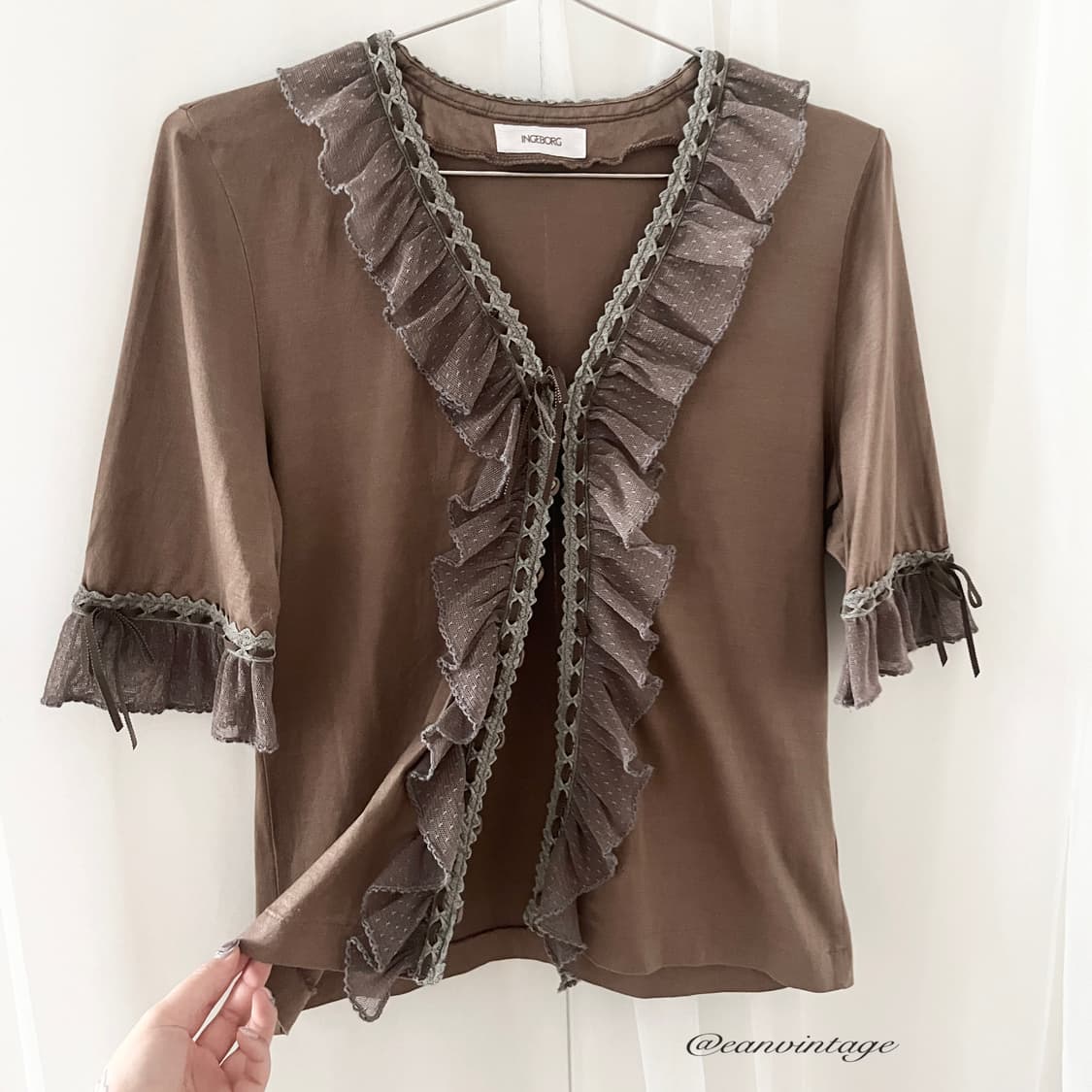 ingeborg brown lace 2way top 상품이미지5