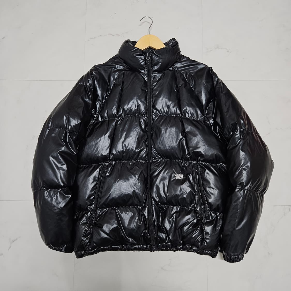 M 브라운브레스 유광 패딩 블랙 상품이미지2