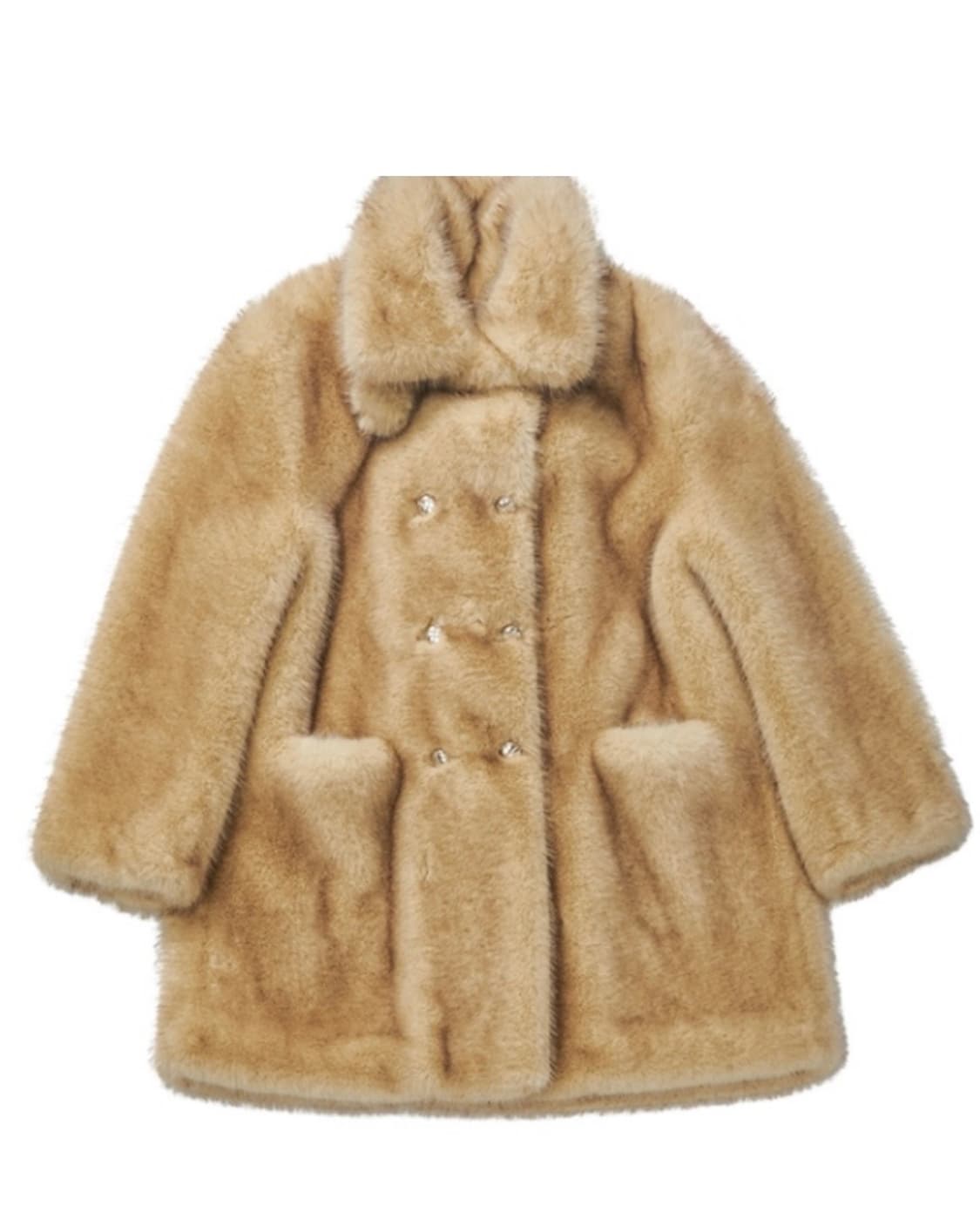 [새상품] 낸시부 더블 브레스티드 퍼 코트 상품이미지9