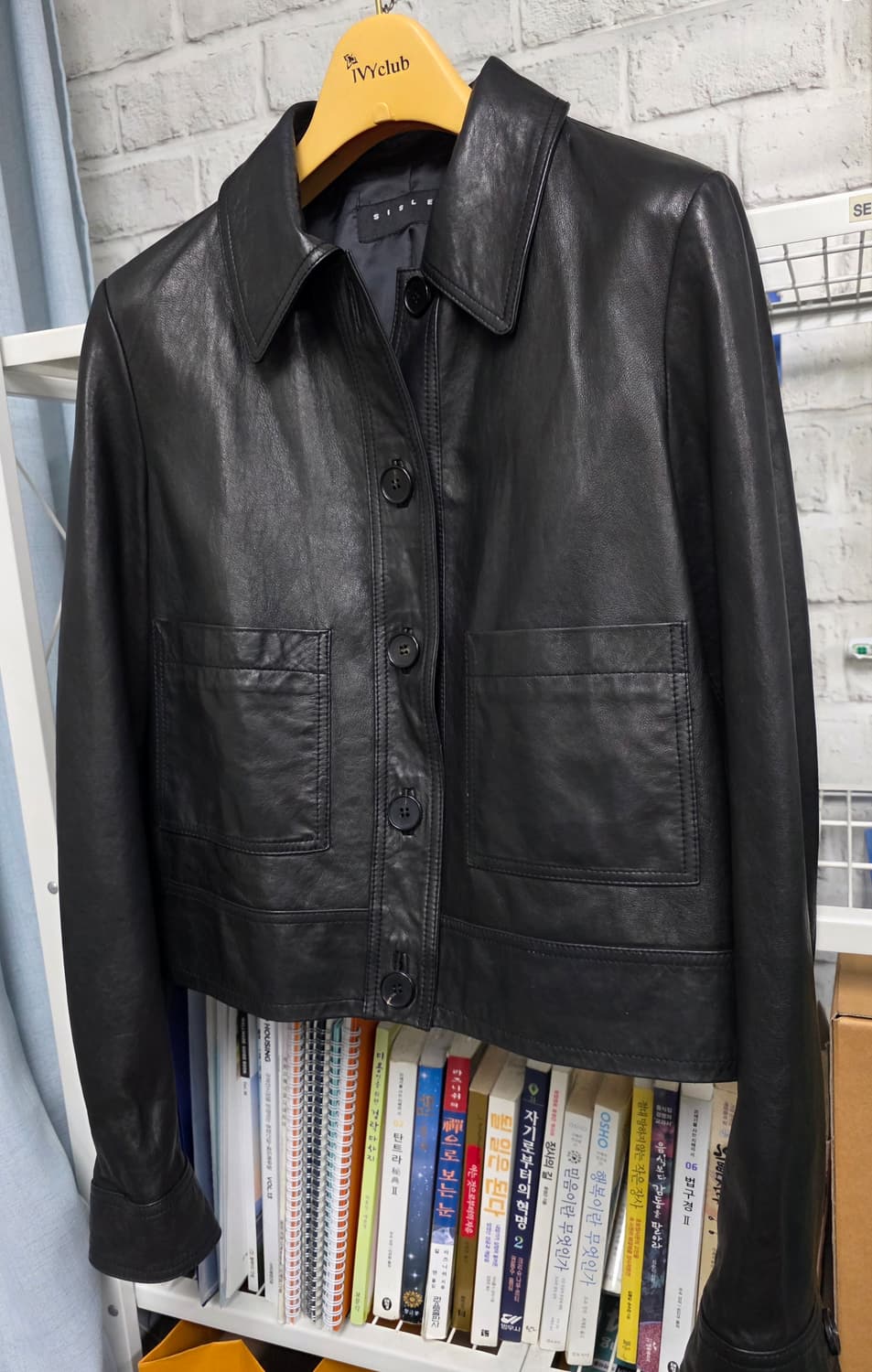 시슬리 가죽자켓 55 여성 숏 크롭 싱글 양가죽자켓 AD52 상품이미지2