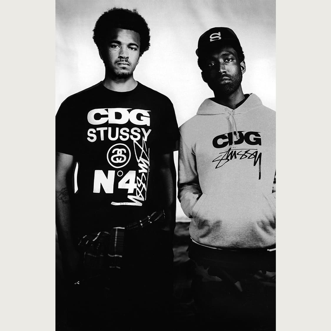 [L] 스투시 x CDG - 후드 그레이 상품이미지3