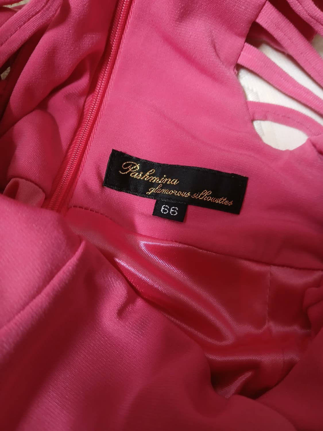 고급 핑크 파티 드레스 캡 셔링 나시 원피스 섹시 스판 클럽 슬림 홀복 상품이미지5