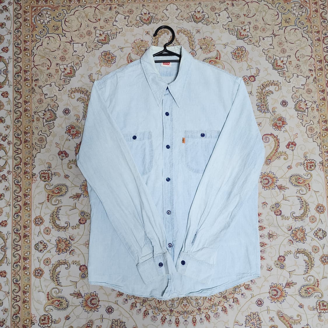 USA) 리바이스 오렌지탭 연청 셔츠 m 상품이미지1