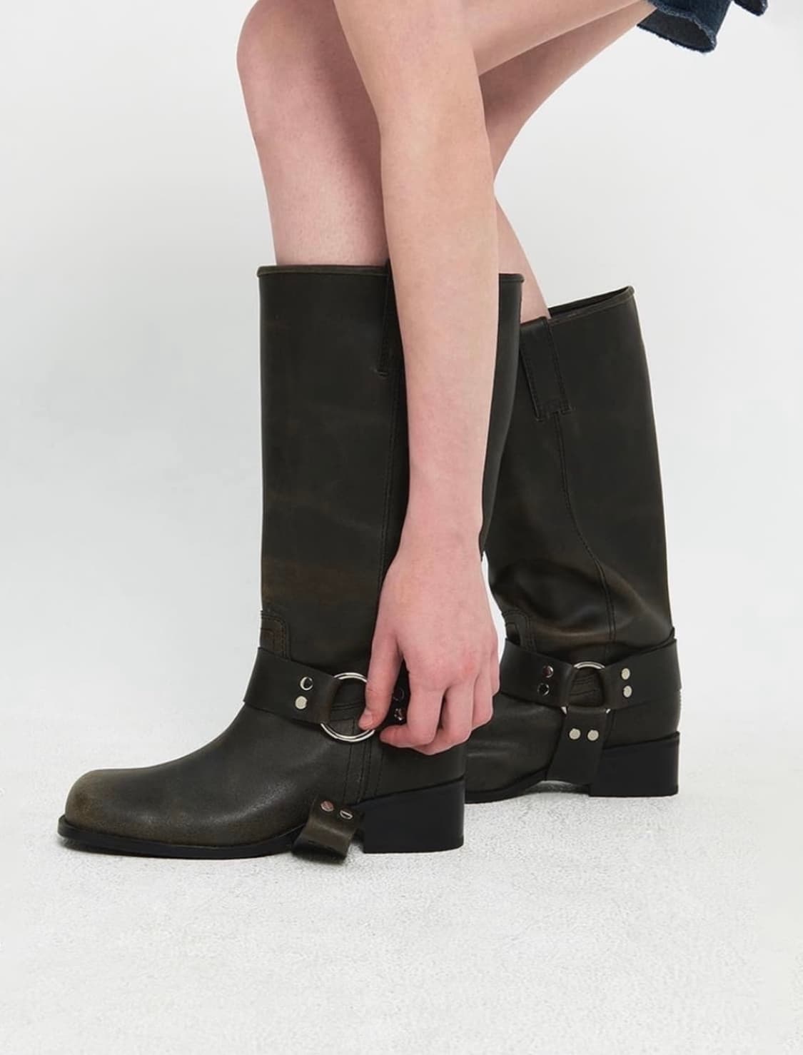 기호 바이커부츠 다크브라운 상품이미지2