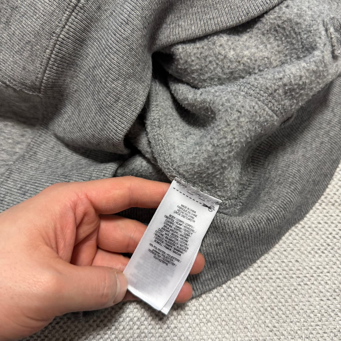 폴로 랄프로렌 그레이 기모 후드집업 상품이미지3