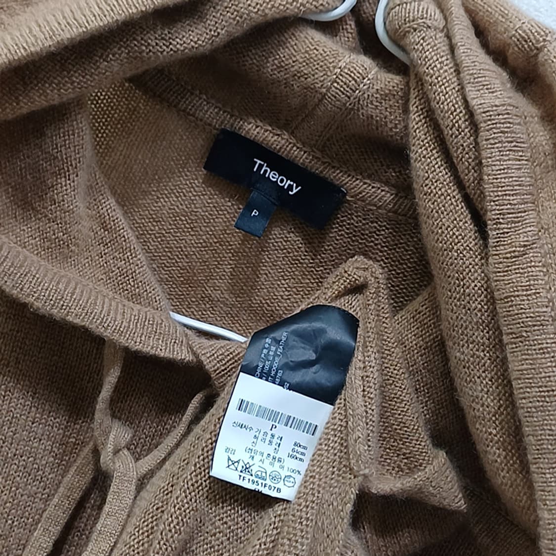 삼성물산 띠어리 순 캐시미어 후드 니트 루즈핏 여성 M ~ L 사랑봉봉 상품이미지3