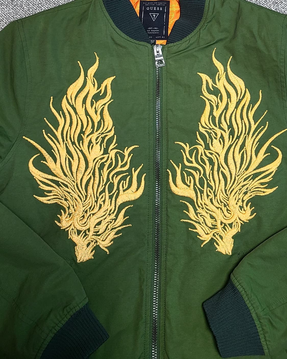 Guess 남성 자수 MA-1 항공점퍼 L 상품이미지3