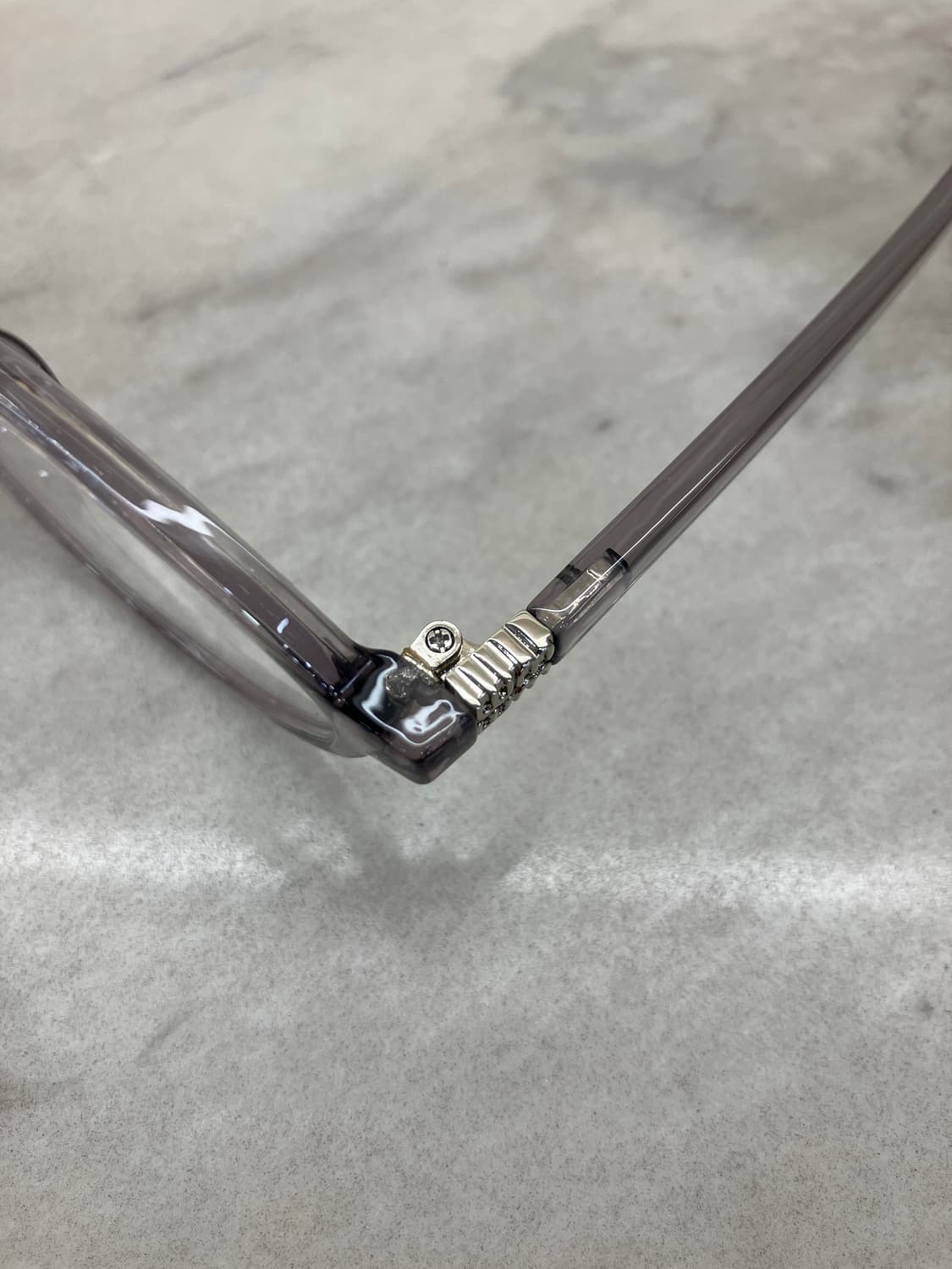 B56 HL 그레이실버 오벌 슬림 뿔테 안경7652 상품이미지2