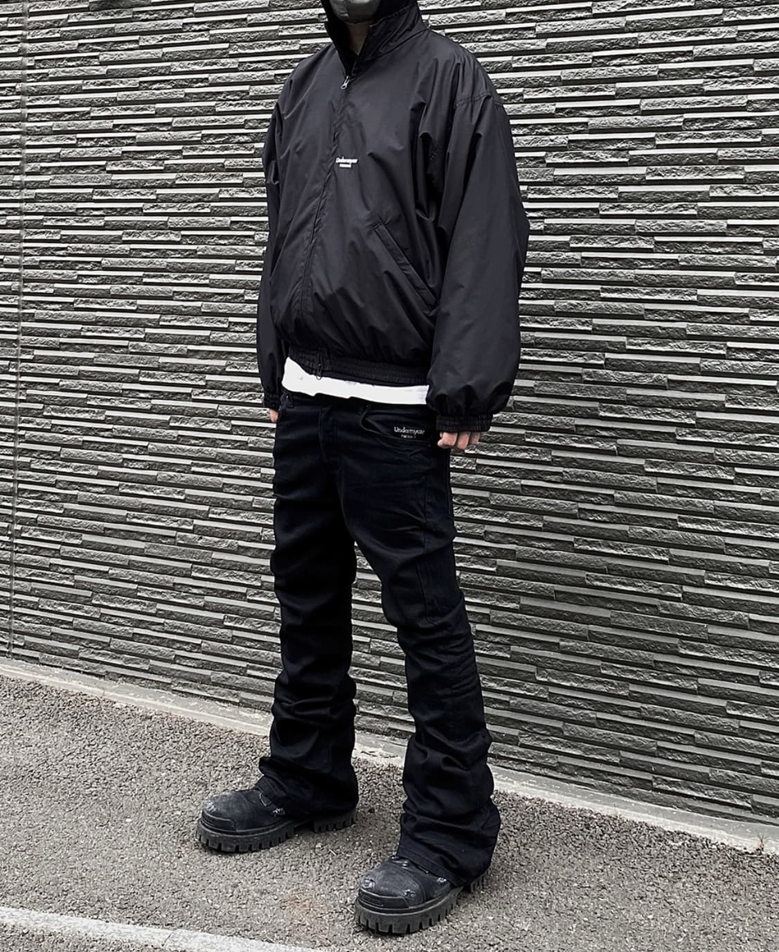 undermycar stretch flare black jeans 상품이미지6