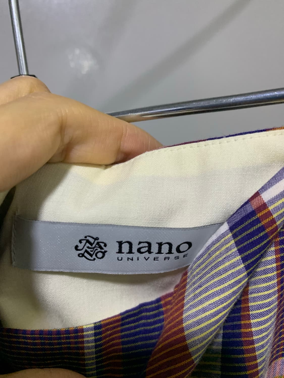 Nano universe 체크 롱스커트 상품이미지3