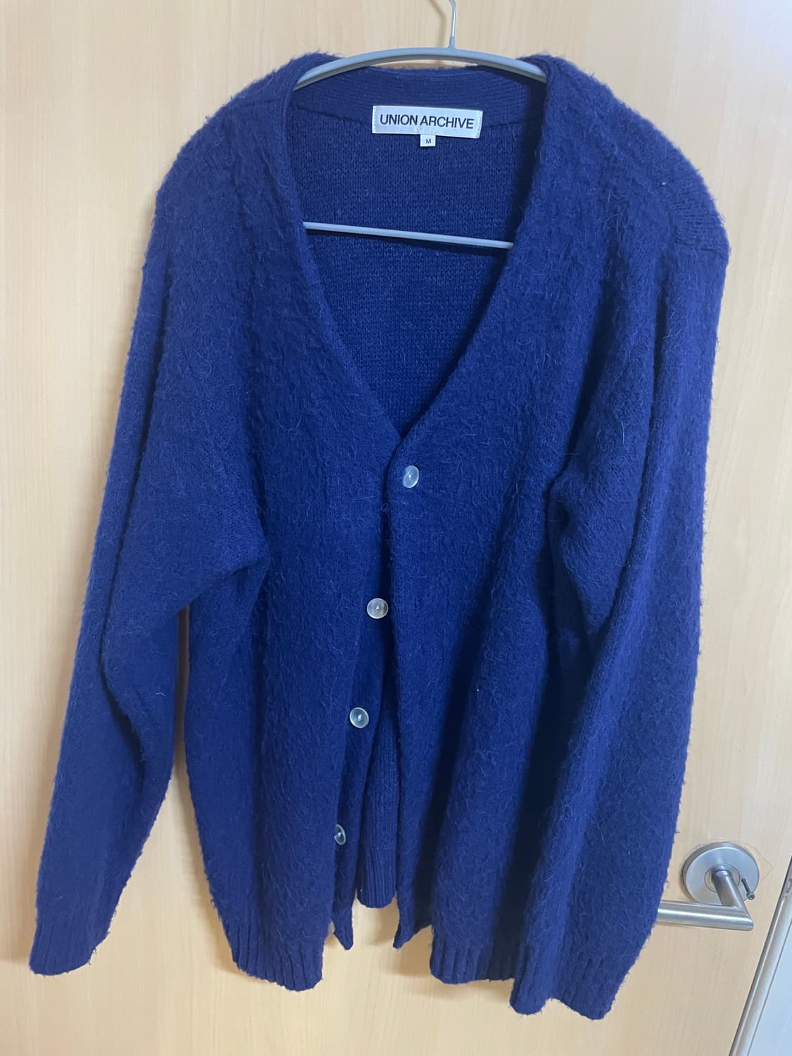 유니온아카이브 알파카 가디건 M 블루 상품이미지3