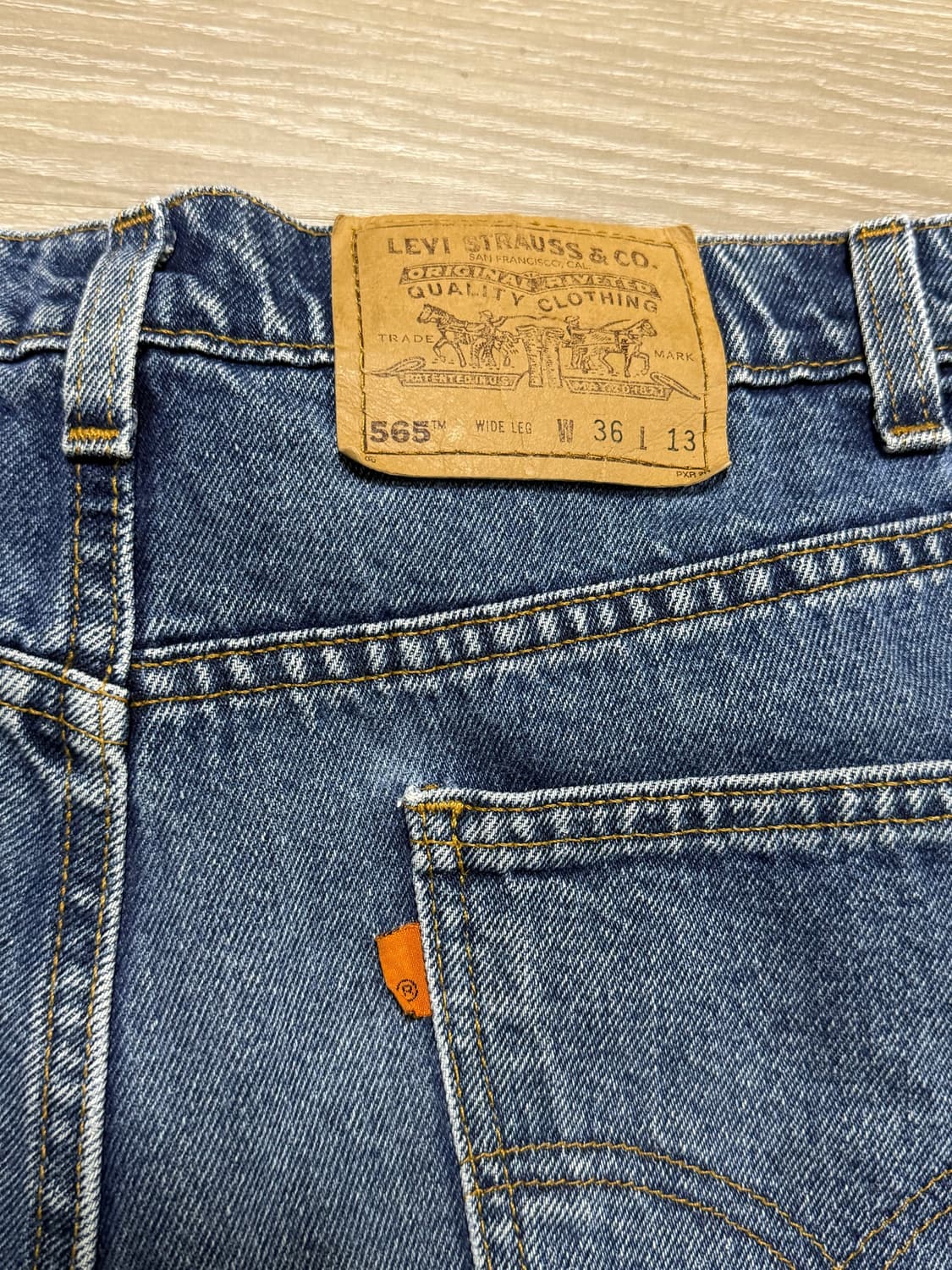 90s usa made 리바이스 565 쇼츠 오렌지탭 36 상품이미지3