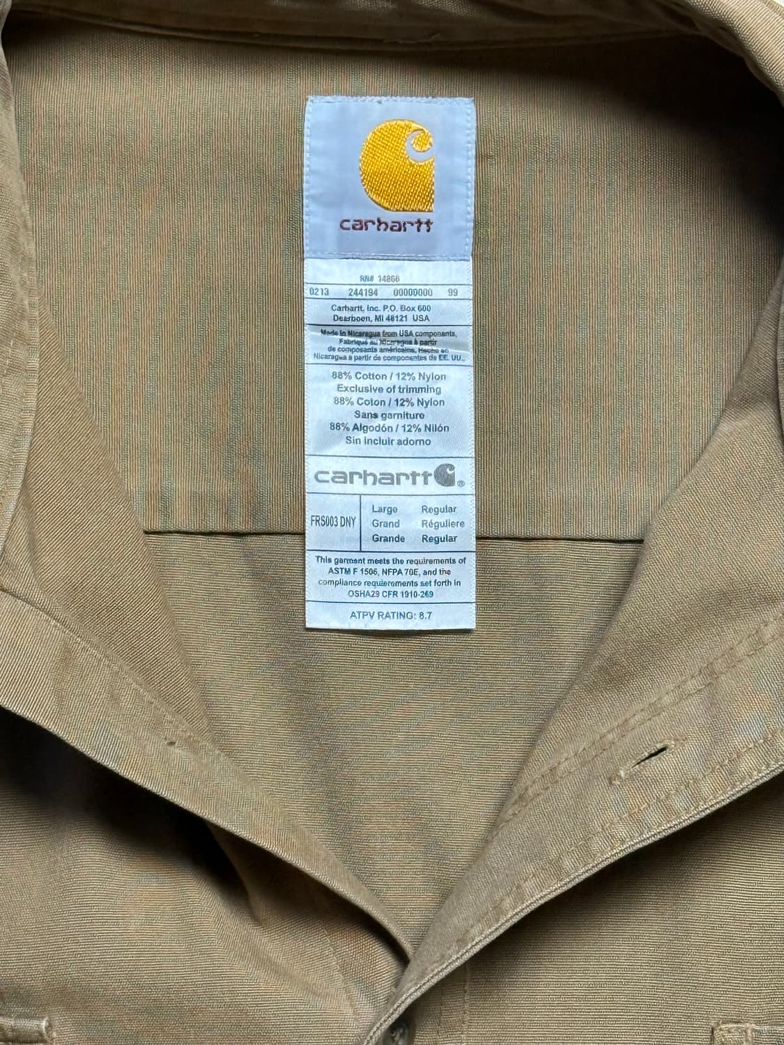 칼하트 데미징 반팔셔츠 상품이미지2