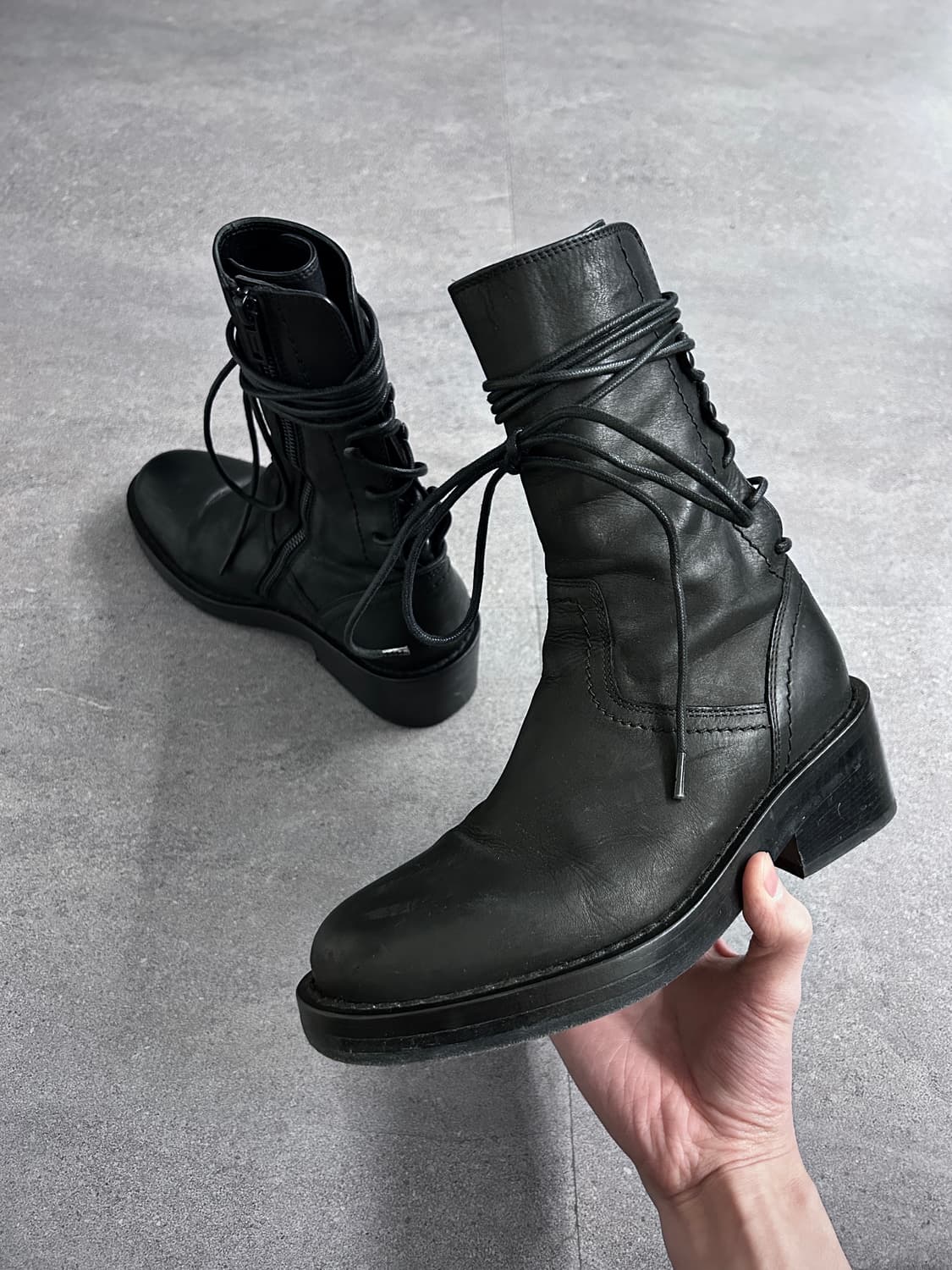 앤드뮐미스터 백 레이스업 부츠 상품이미지1