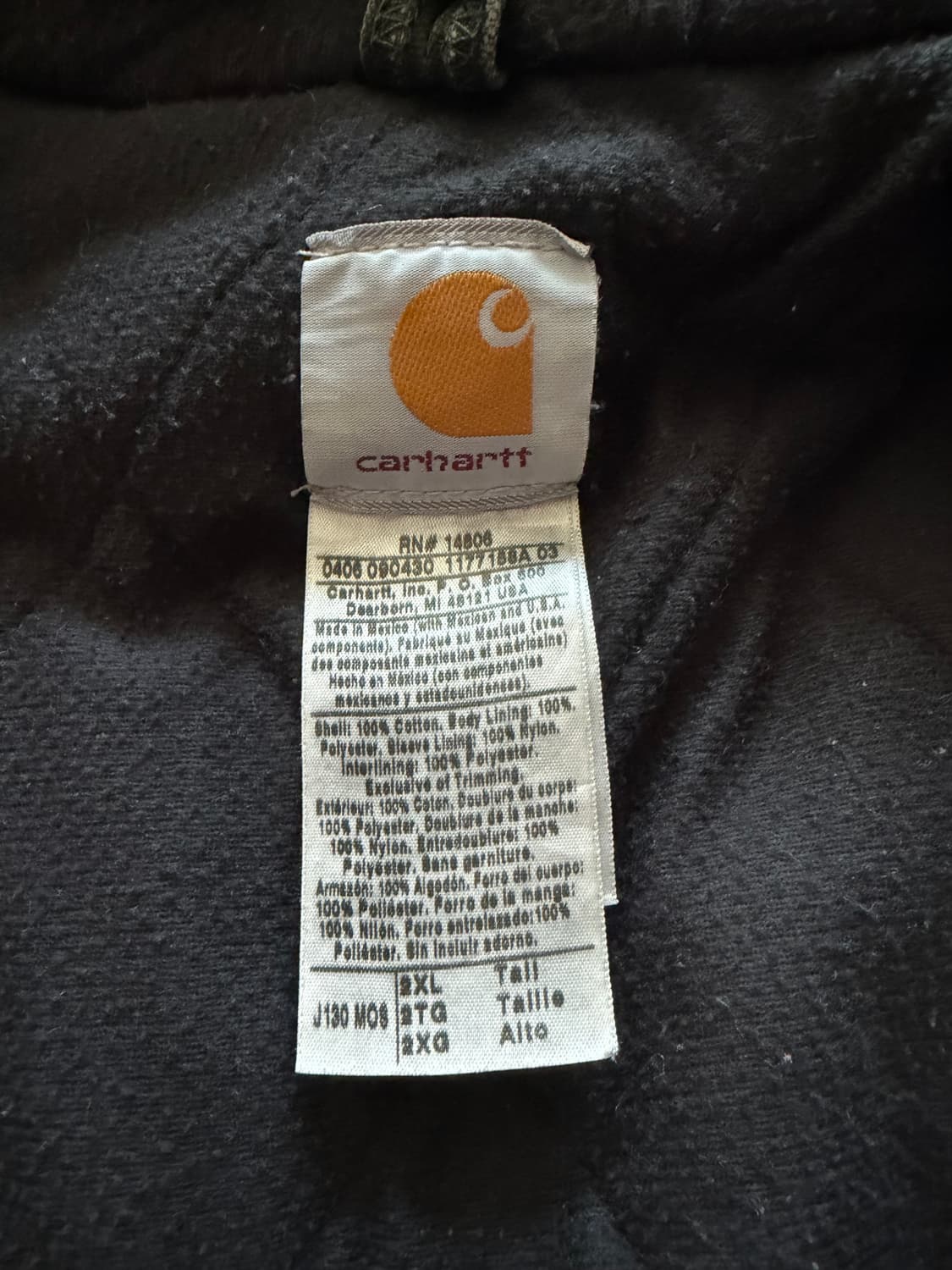 [XXL] 칼하트 j130 샌드스톤 덕 액티브 자켓 모스 상품이미지5
