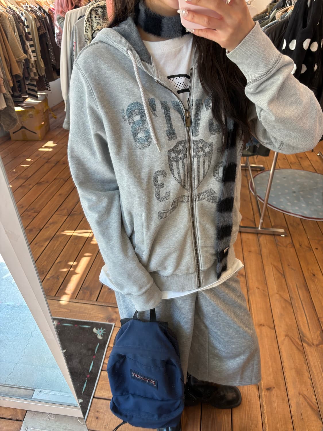 리바이스 그레이 후드집업 상품이미지3