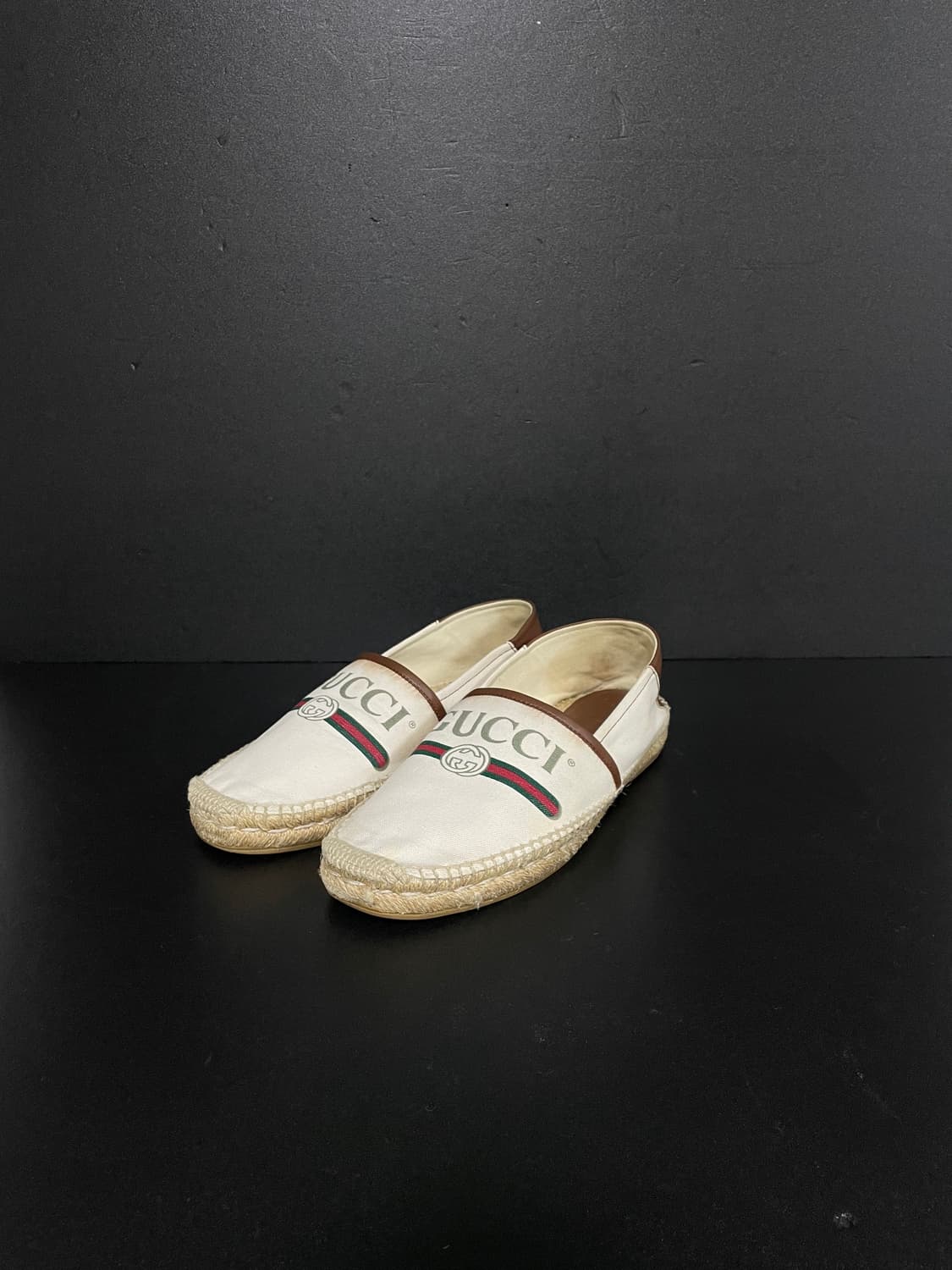 [265] GUCCI 구찌 로고 프린팅 캔버스 에스파듀 상품이미지1