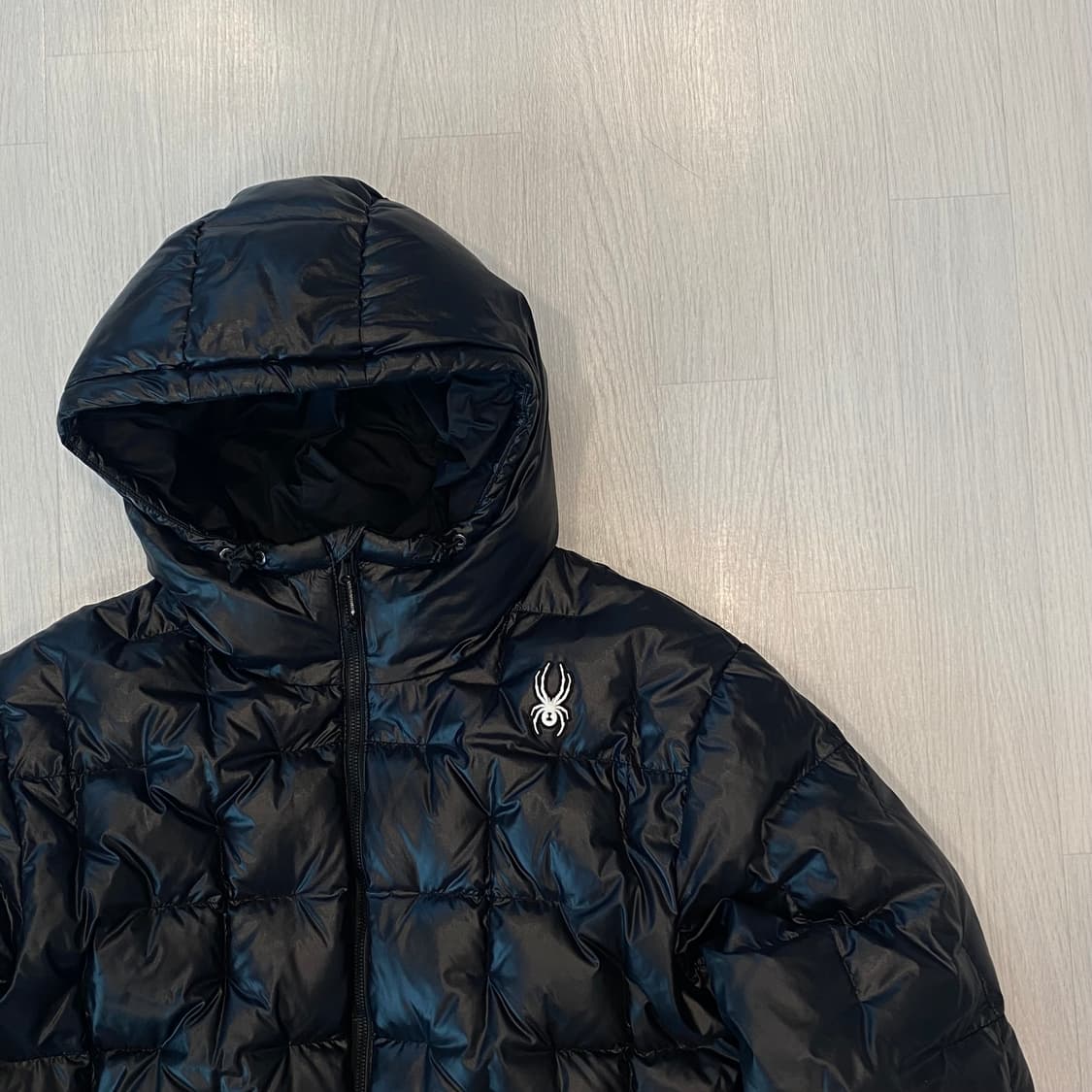 스파이더 퀄팅 패딩 블랙 XL 상품이미지3