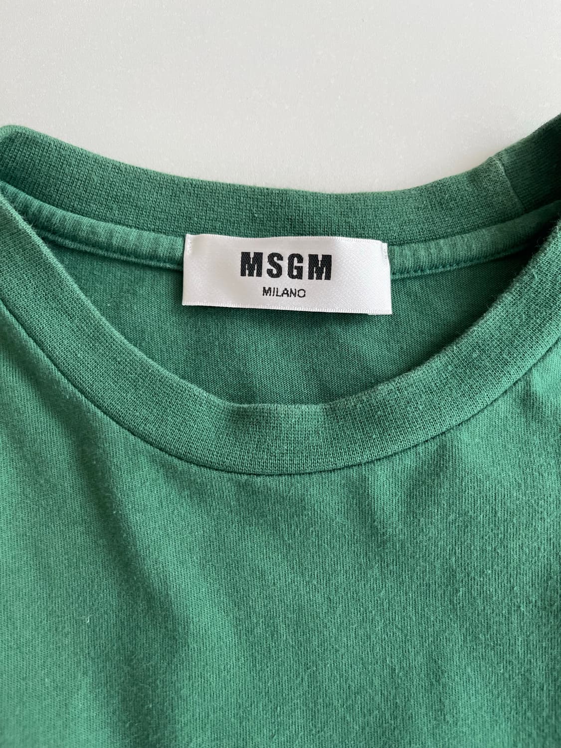 XS) MSGM 오버핏 반팔 티셔츠 그린 상품이미지4