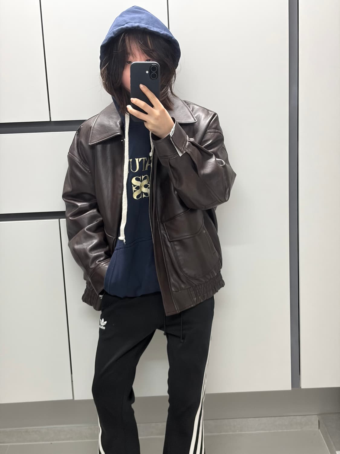 세터 네이비 후드티  상품이미지4