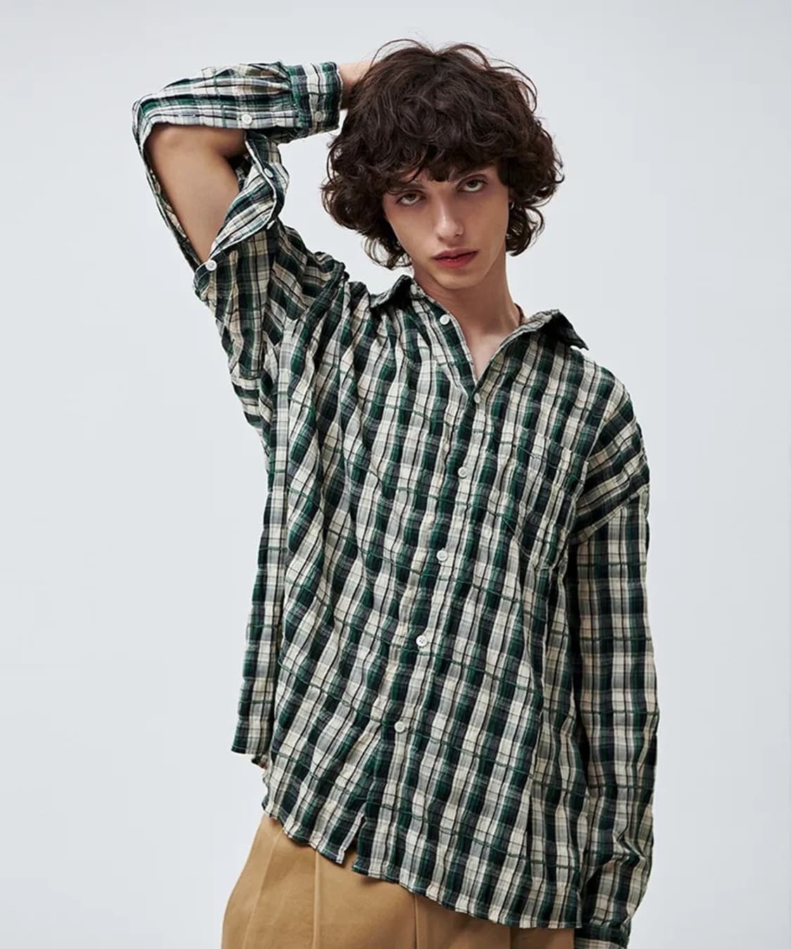 애니타임로릭 셔츠 L Iris shirt-Green 상품이미지3