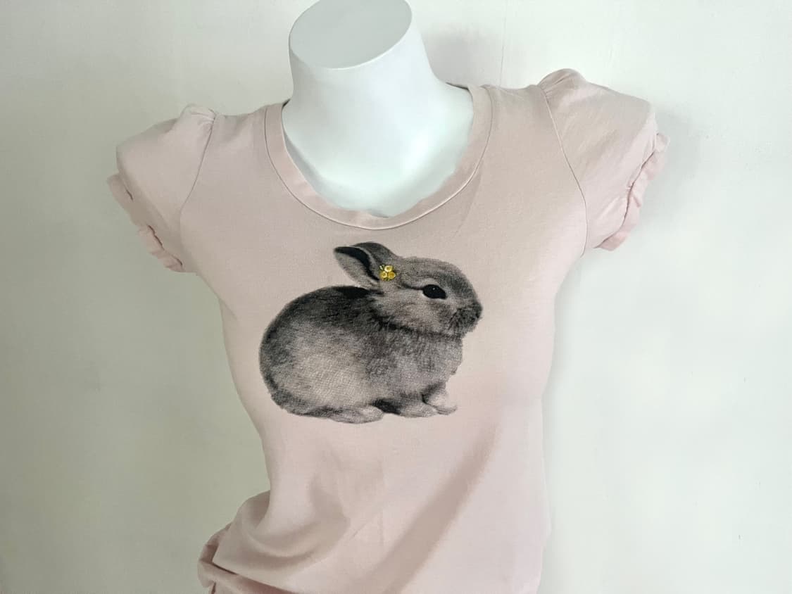 Cutie bunny 🐇 baby pink tee 상품이미지5