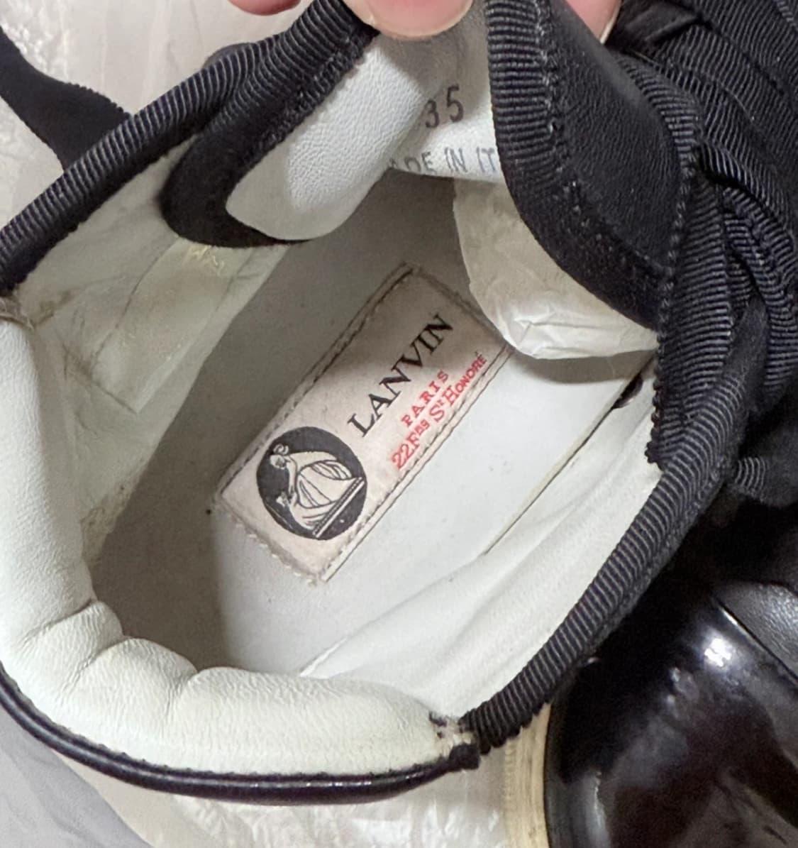 Lanvin 랑방 블랙 하이탑 스니커즈 220mm 상품이미지3