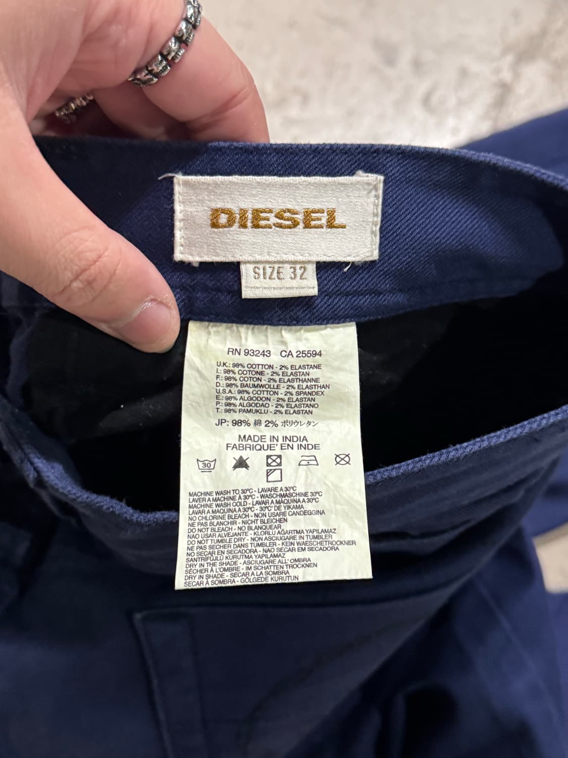 Diesel 디젤 스컬 자수 진 상품이미지10