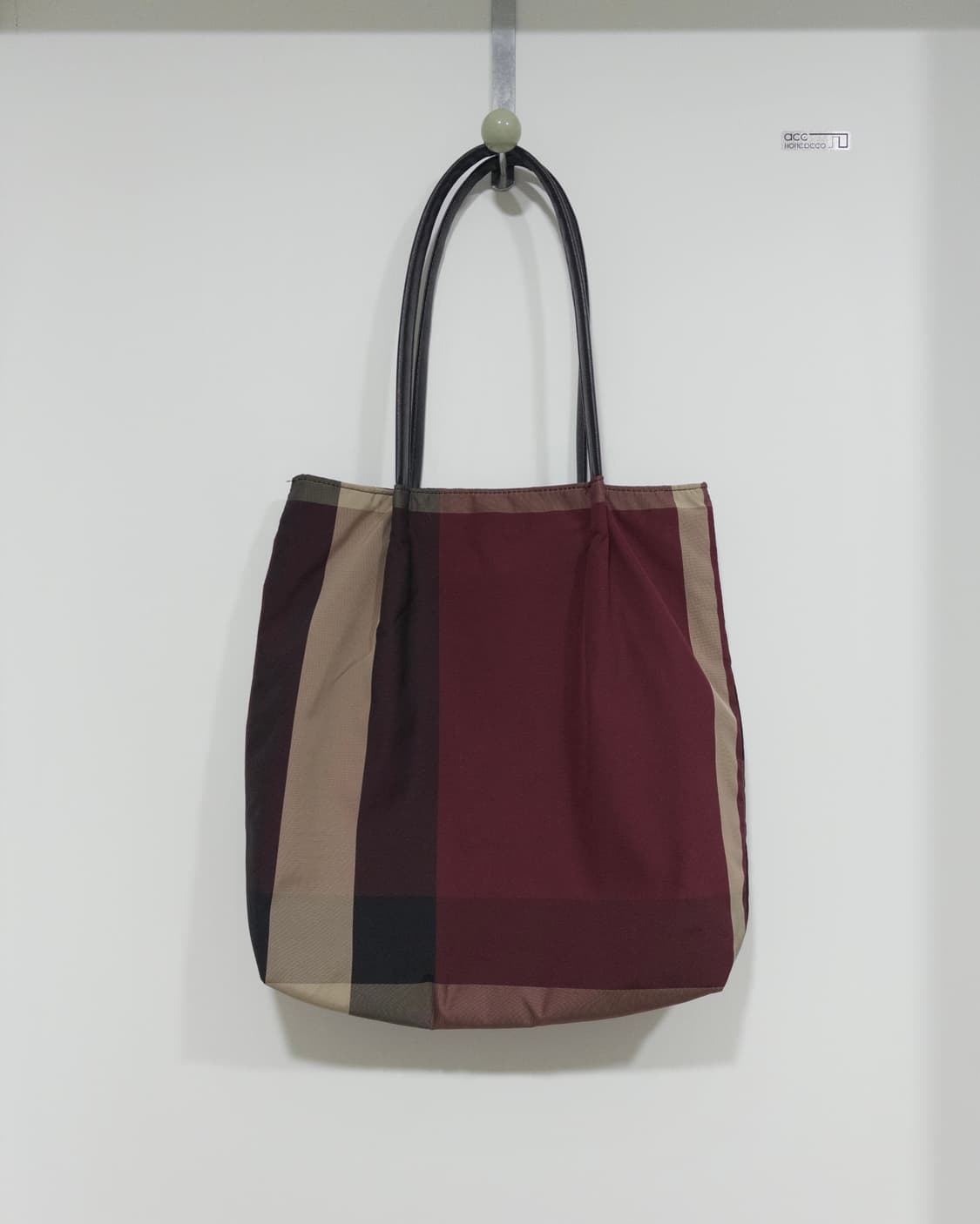 빈티지 체크 숄더 토트백 상품이미지2