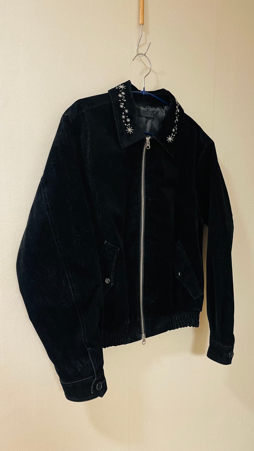 새상품) 디앤에스알 DNSR 엠브로이드 벨벳 데님 자켓 M 정가 249, 상품이미지4