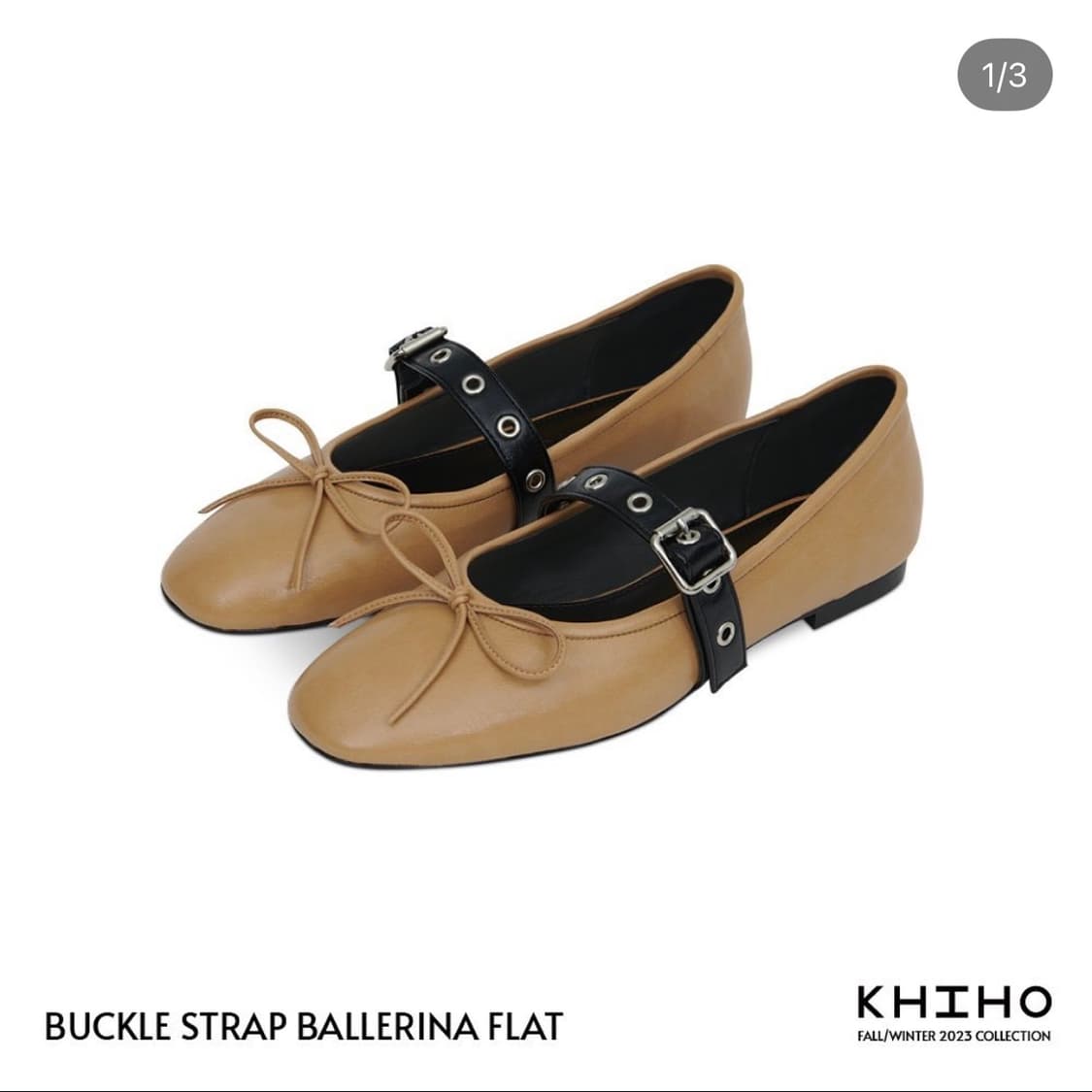 기호 khiho 버클 스트랩 발레리나 플랫 슈즈 상품이미지1