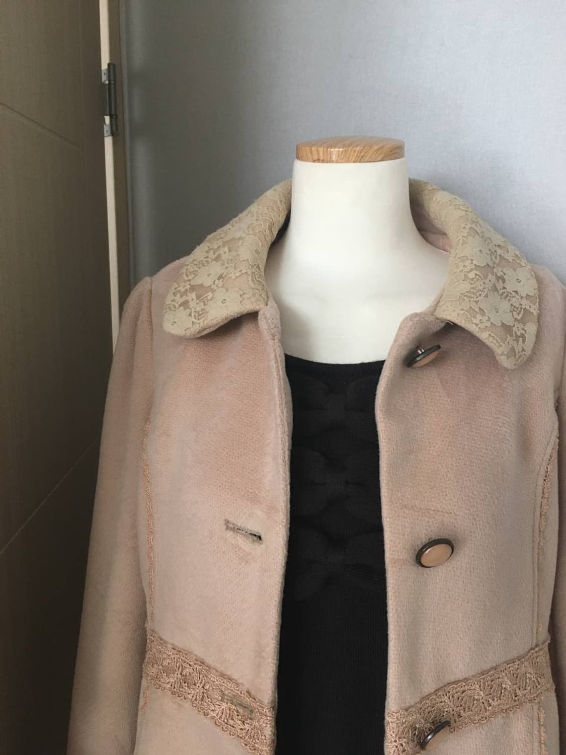 일본빈티지 리본 다크브라운 니트 꼼데 코스 미니멀 상품이미지4