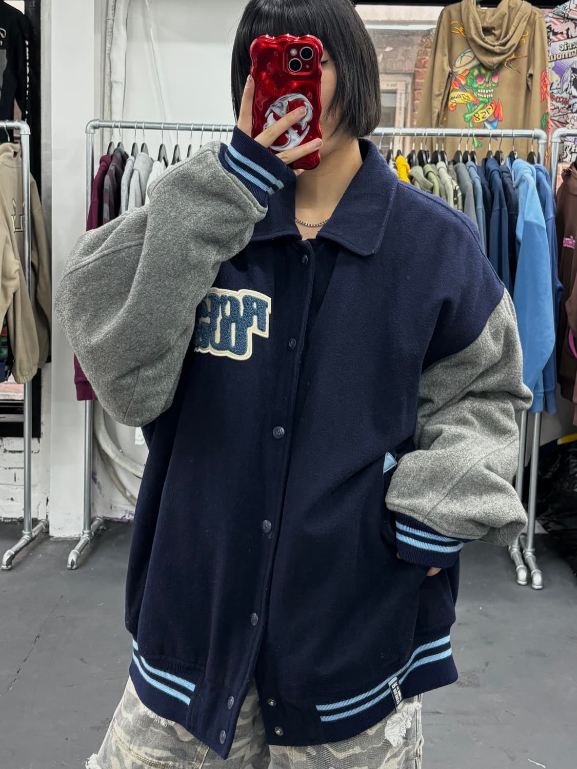 Roca wear 로카웨어 올드스쿨 울 바시티 자켓 상품이미지4