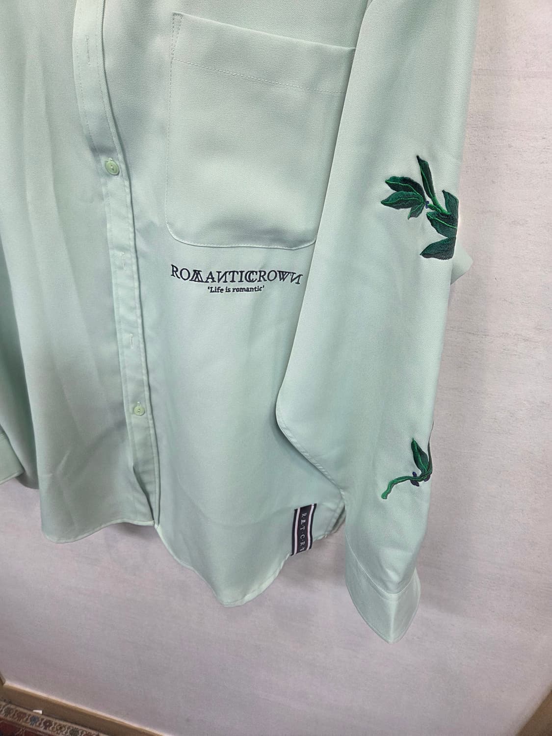 로맨틱크라운 오버핏 자수 셔츠긴팔 L 상품이미지4