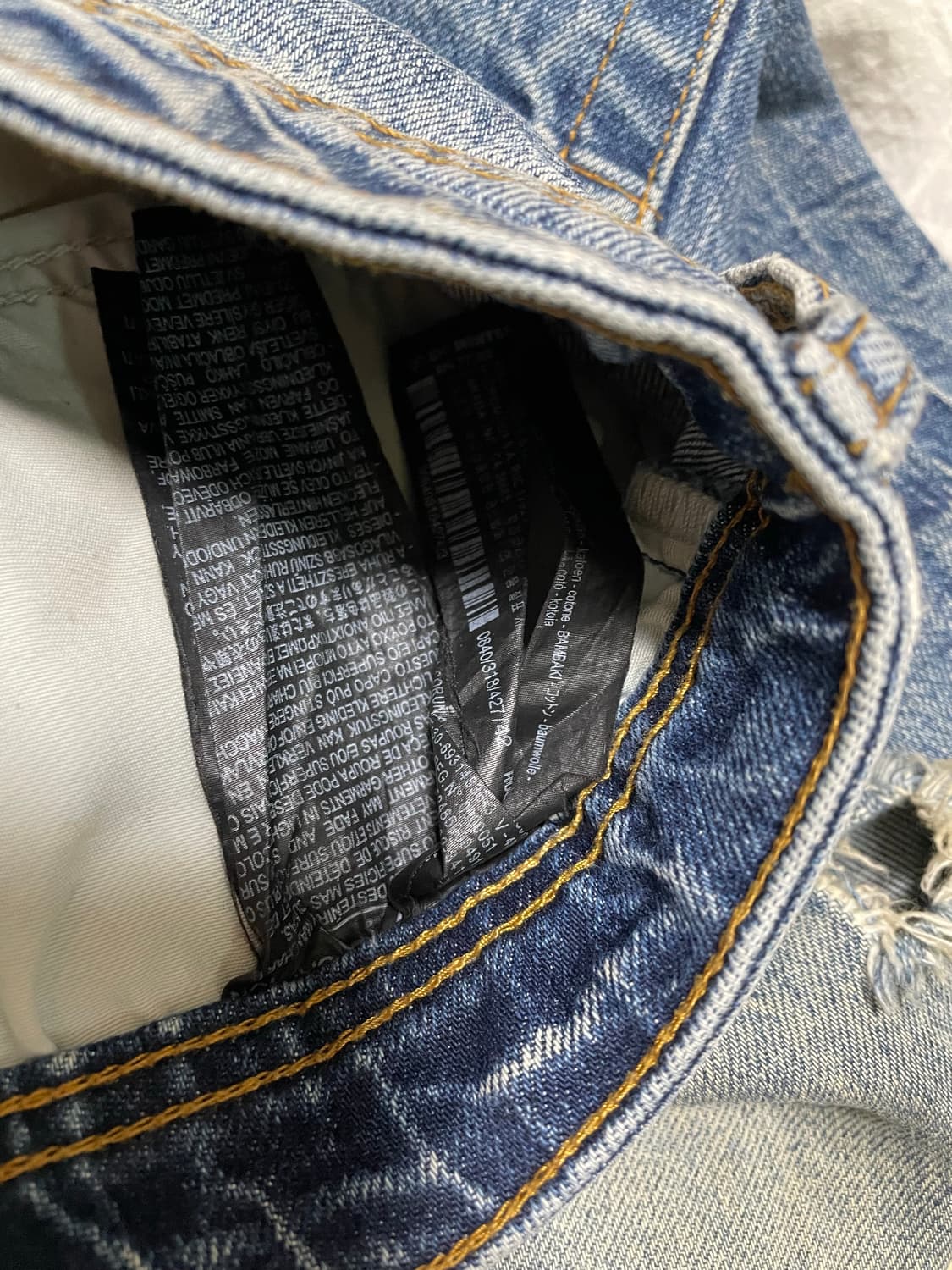 ZARA 디스트로이드 워시 데님 팬츠 상품이미지7