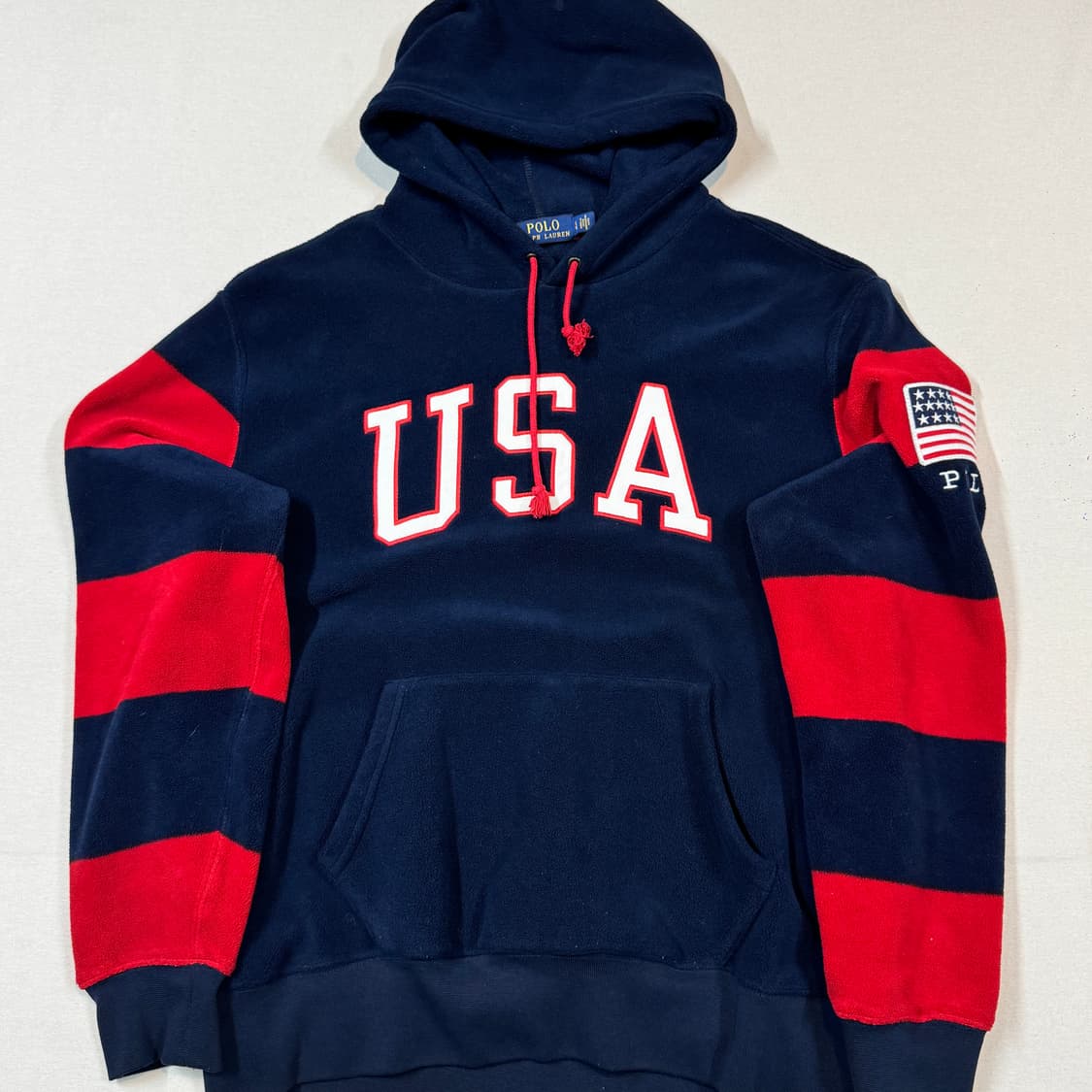 L) 폴로 랄프로렌 USA 성조기 플리스 후리스 후드티 상품이미지2