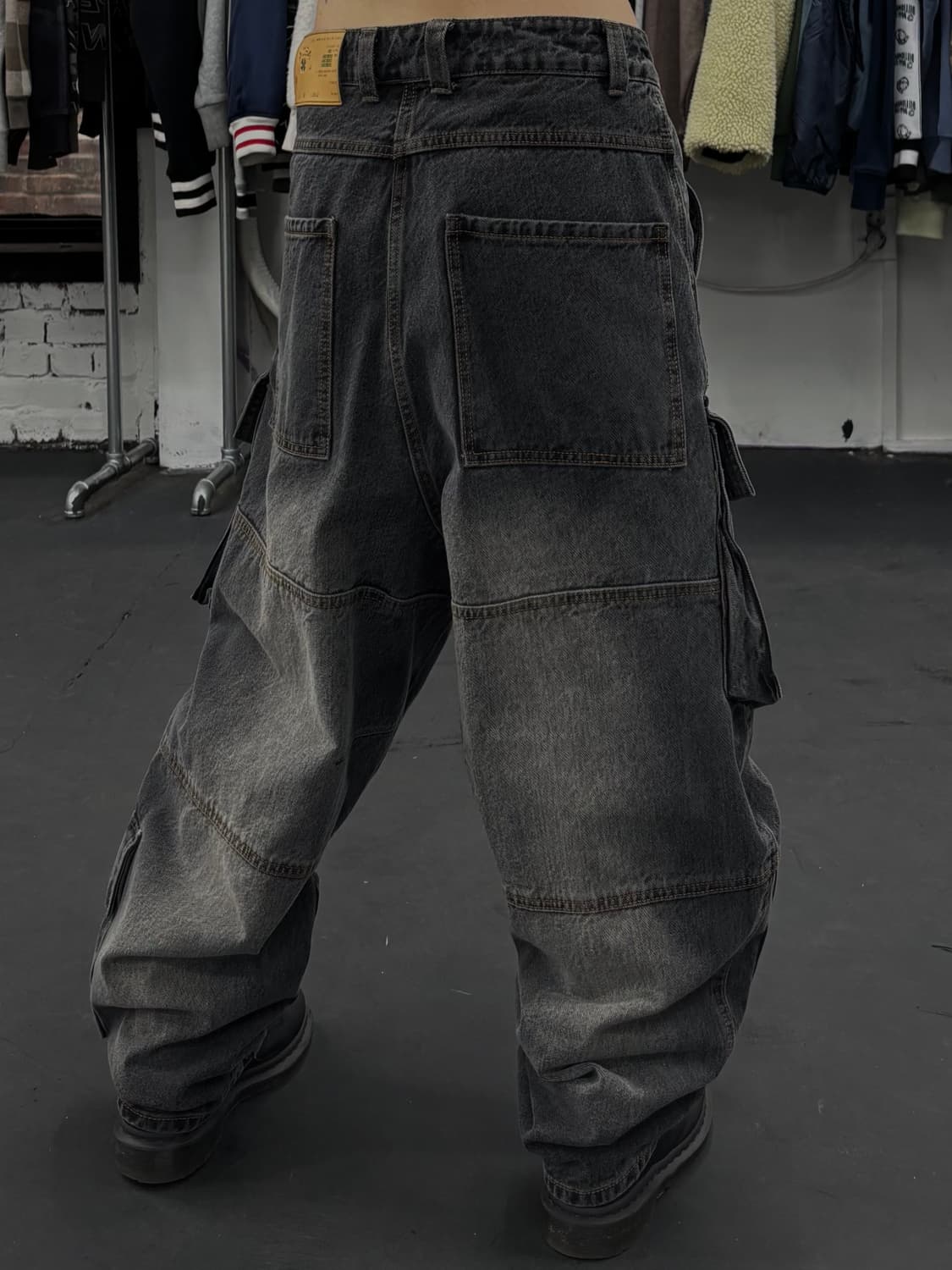 그런지 멀티포켓 데님 카고팬츠 상품이미지6