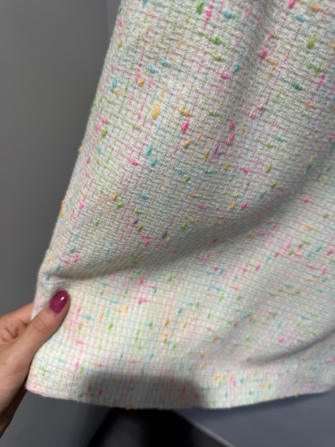 japanese vintage skirt 레인보우 트위드 스커트 상품이미지2