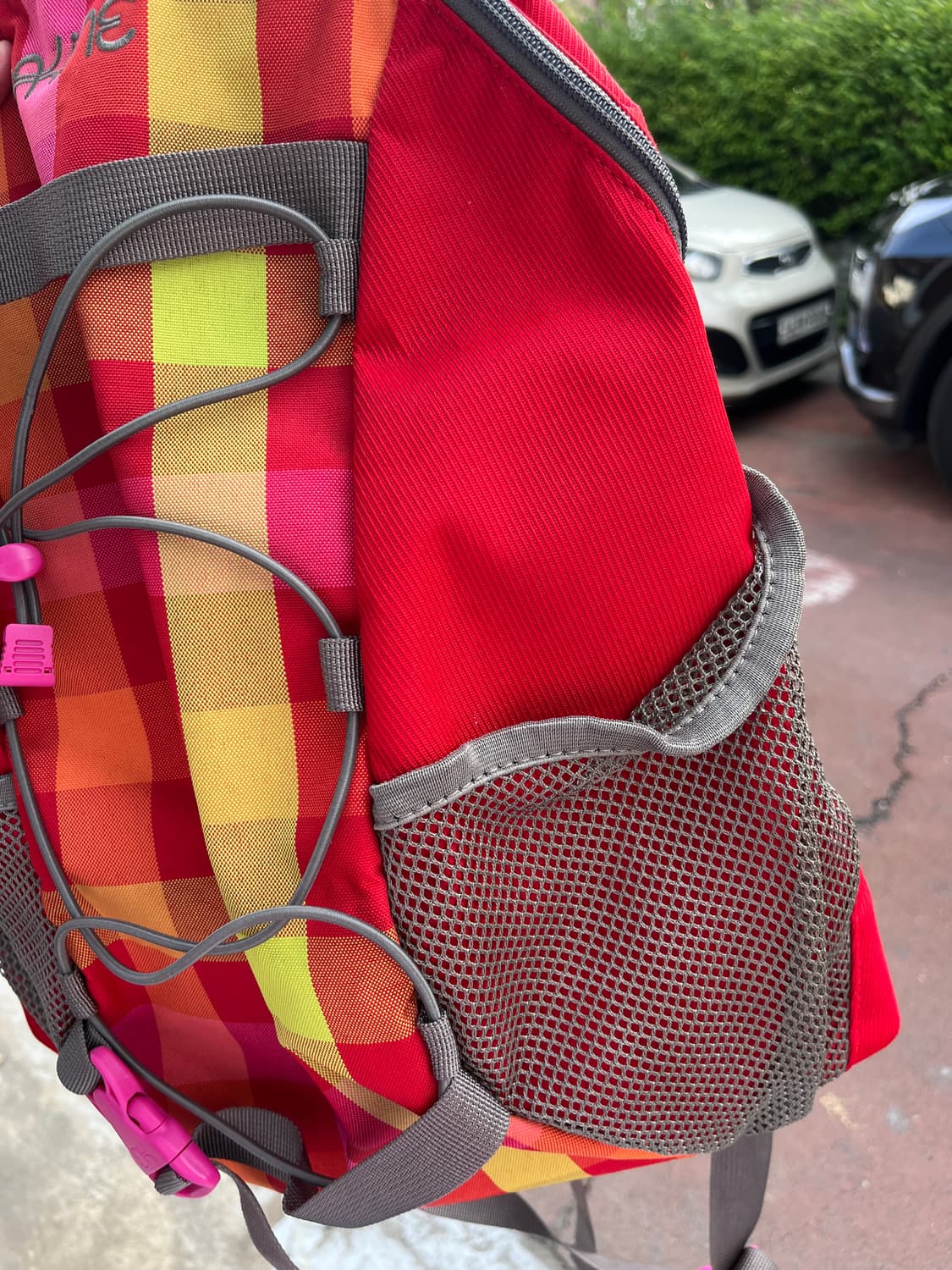 레드 체크무늬 dakine 백팩🎒 상품이미지4