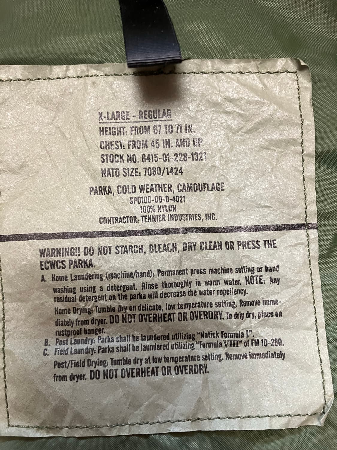 미군 고어텍스 파카 XL-R 상품이미지3