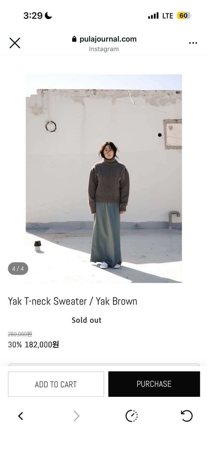 Pula 뿔라 야크 터틀넥 스웨터 상품이미지4