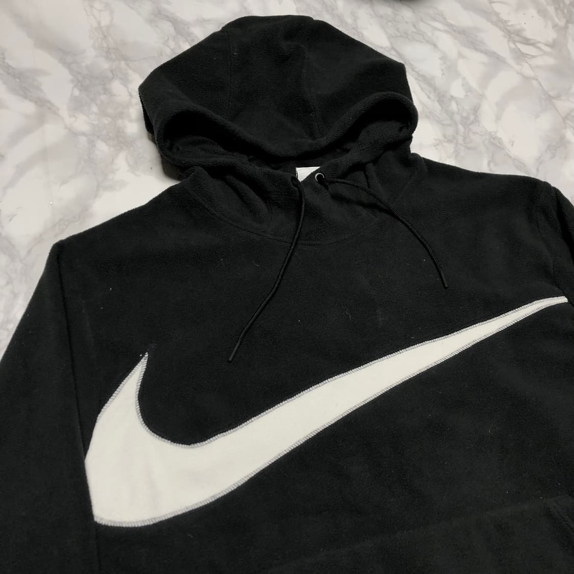 나이키 빅로고 후드티 후리스 스트링 오버핏 상품이미지2
