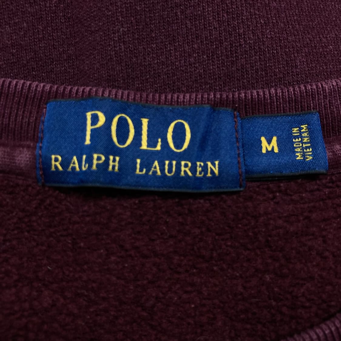 폴로 랄프로렌 스몰 포니 로고 버건디 맨투맨 상품이미지3